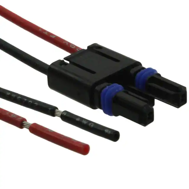薄型单排连接器 Plug Cable Assembly CONN PLUG CABLE ASSY 2POS 18AWG