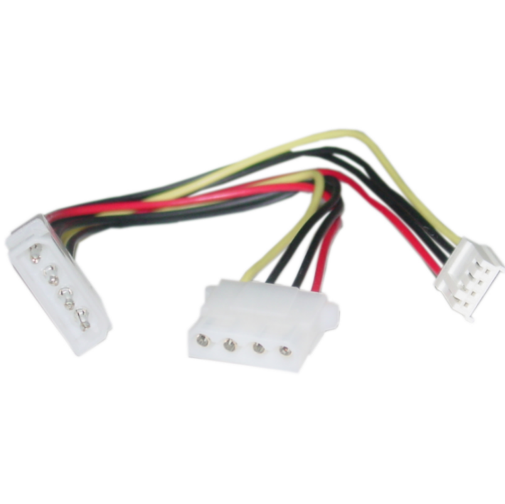 4 针 Molex 至软盘和 4 针 Molex 电源 Y 型电缆组件