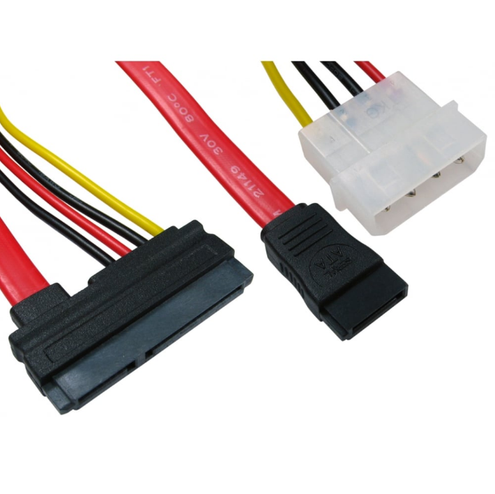定制高品质 Molex 至 SATA 组合电源和数据电缆组件