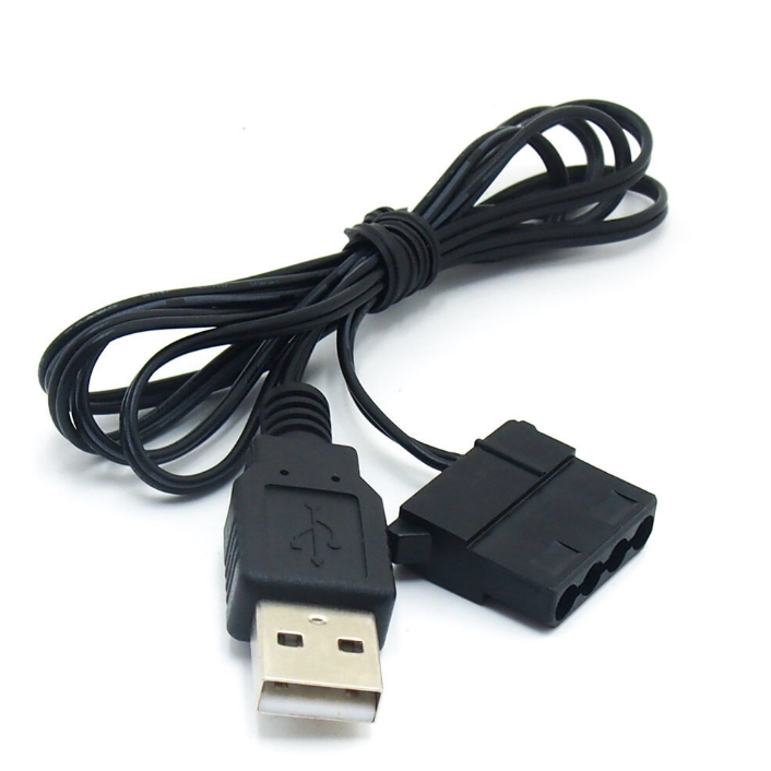 USB 转 4 针 Molex PC 等效机箱风扇 3 英尺电缆组件适配器电缆