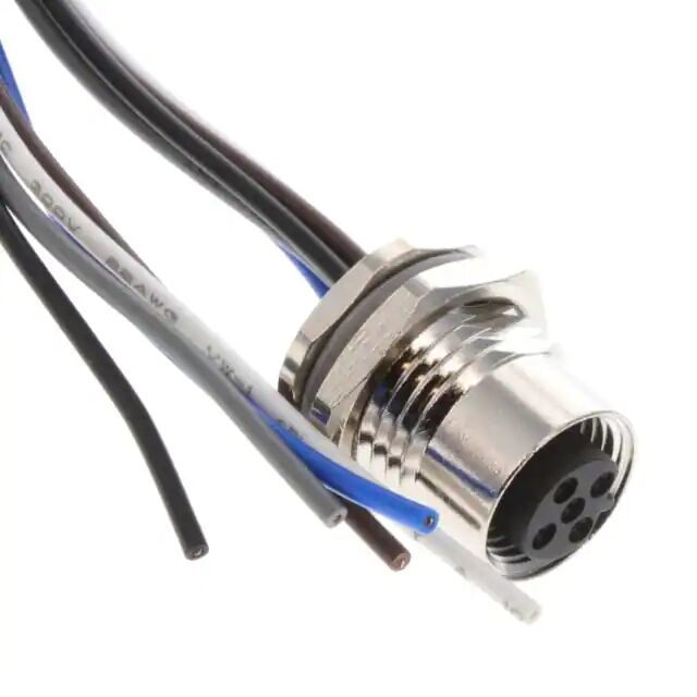 高品质 M12 母面板安装连接器圆形电缆组件