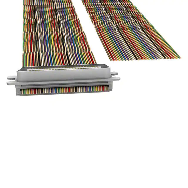 50 位公对电缆扁平带状电缆组件多种安装方法