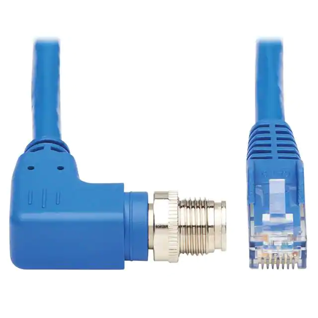 IP68 Cat6 以太网电缆直角 M12 公头转 RJ45 公头电缆组件