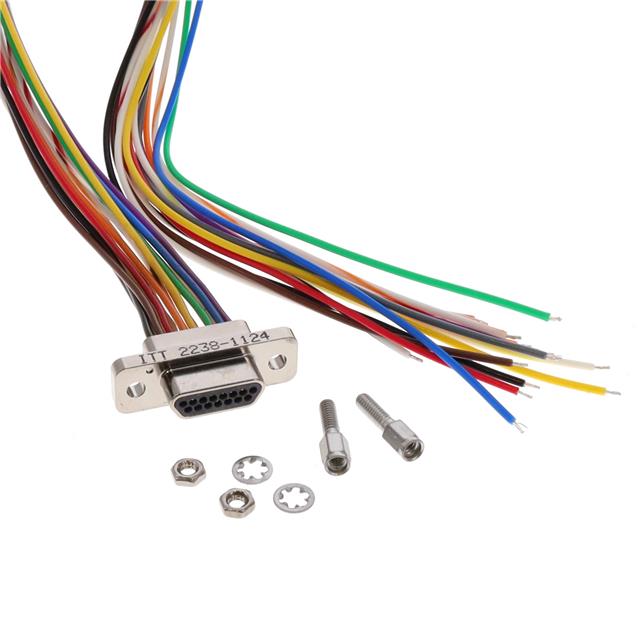 D-Sub 电缆组件 D 型，微型 D 多股，单股 3.00'（914.40mm） 插座，母型插口 至 单条导线引线   零售批发 多样定制 按需批发 锐诚达